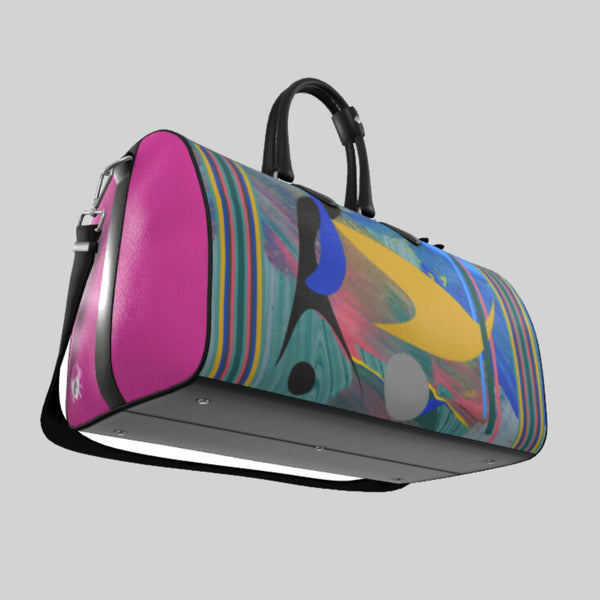 Louis Vuitton Black With Rainbow Letterings Duffel Bag