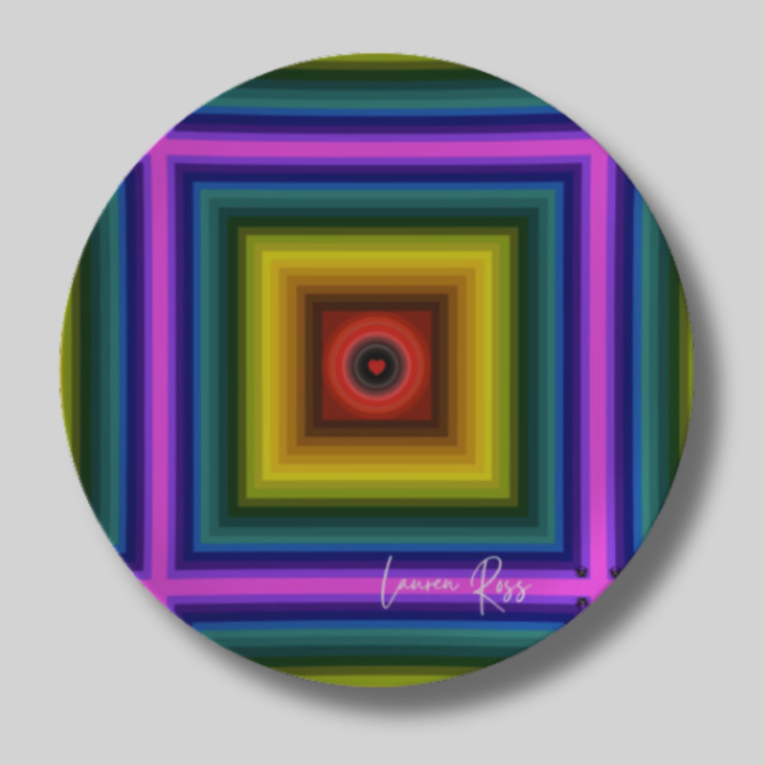 Love Chakra Plate 10” - Lauren Ross Design | High End Luxury Designer Homeware | Tableware | Hermes | Dior | Gucci | Versace