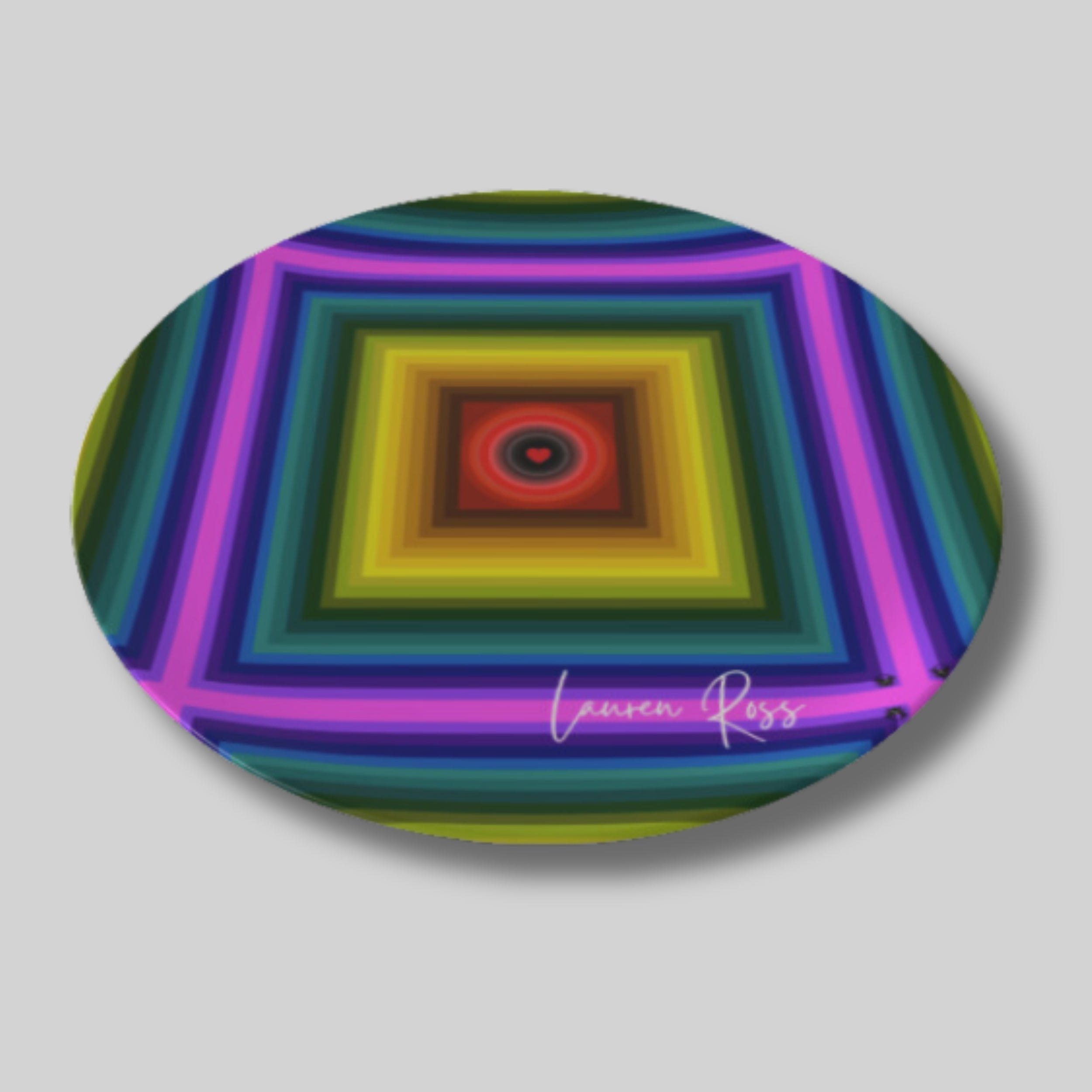 Love Chakra Plate 10” - Lauren Ross Design | High End Luxury Designer Homeware | Tableware | Hermes | Dior | Gucci | Versace