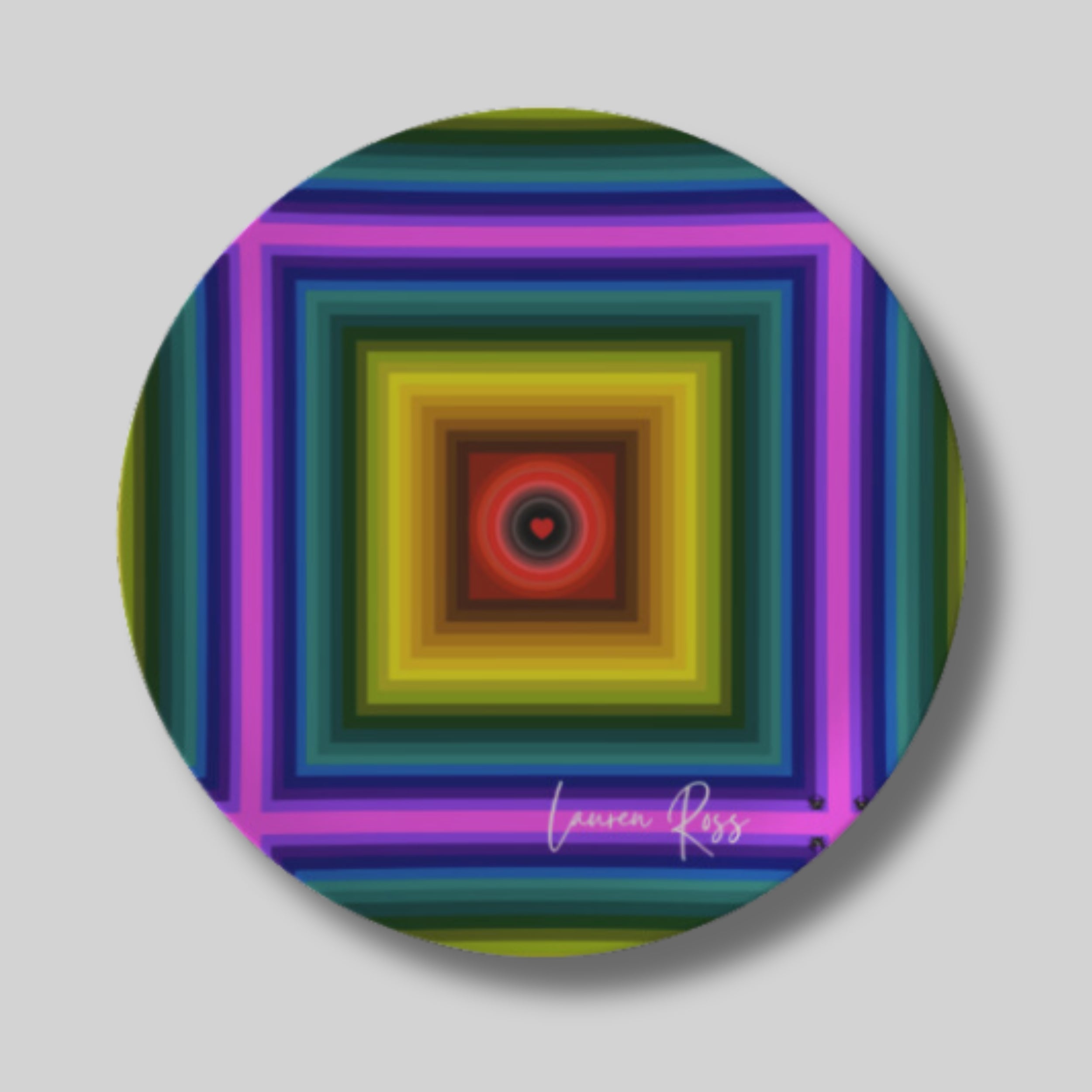 Love Chakra Plate 8” - Lauren Ross Design | Designer Tableware | Luxury Tableware  | High End Homeware | Dior Tableware  | Louis Vuitton Homeware | Gucci Tableware  | Hermes Tableware | Saks Fifth Avenue Tableware | Neiman Marcus Tableware | Versace Tableware 