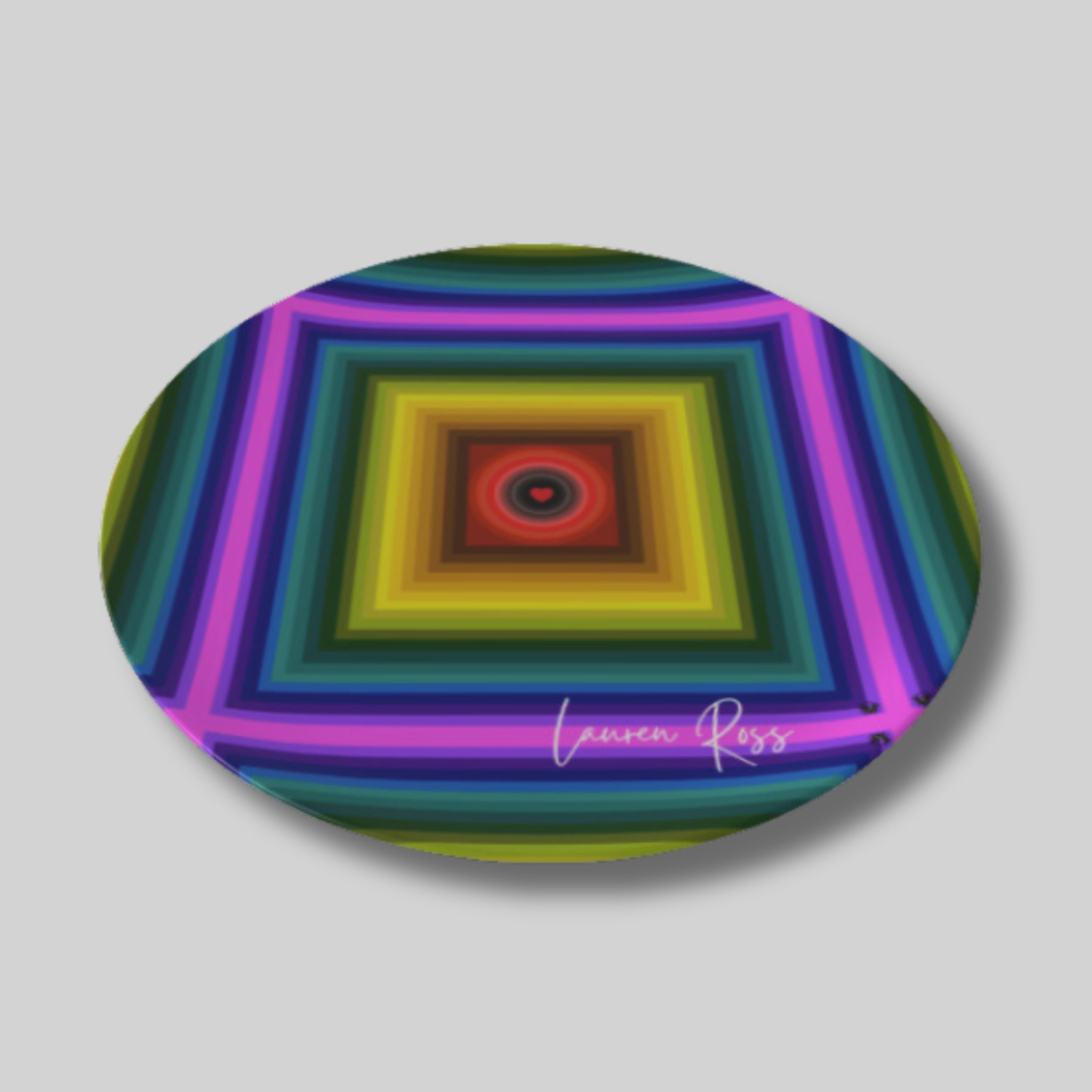 Love Chakra Plate 8” - Lauren Ross Design | Designer Tableware | Luxury Tableware  | High End Homeware | Dior Tableware  | Louis Vuitton Homeware | Gucci Tableware  | Hermes Tableware | Saks Fifth Avenue Tableware | Neiman Marcus Tableware | Versace Tableware 