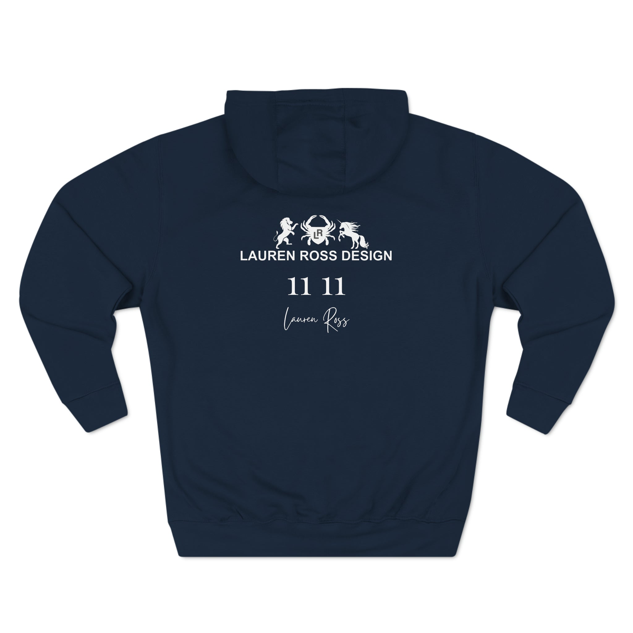 11 11 Navy Sweatshirt - Lauren Ross Design | High End Fashion | Luxury Designer Fashion | Designer Hoodie | Luxury Hoodie