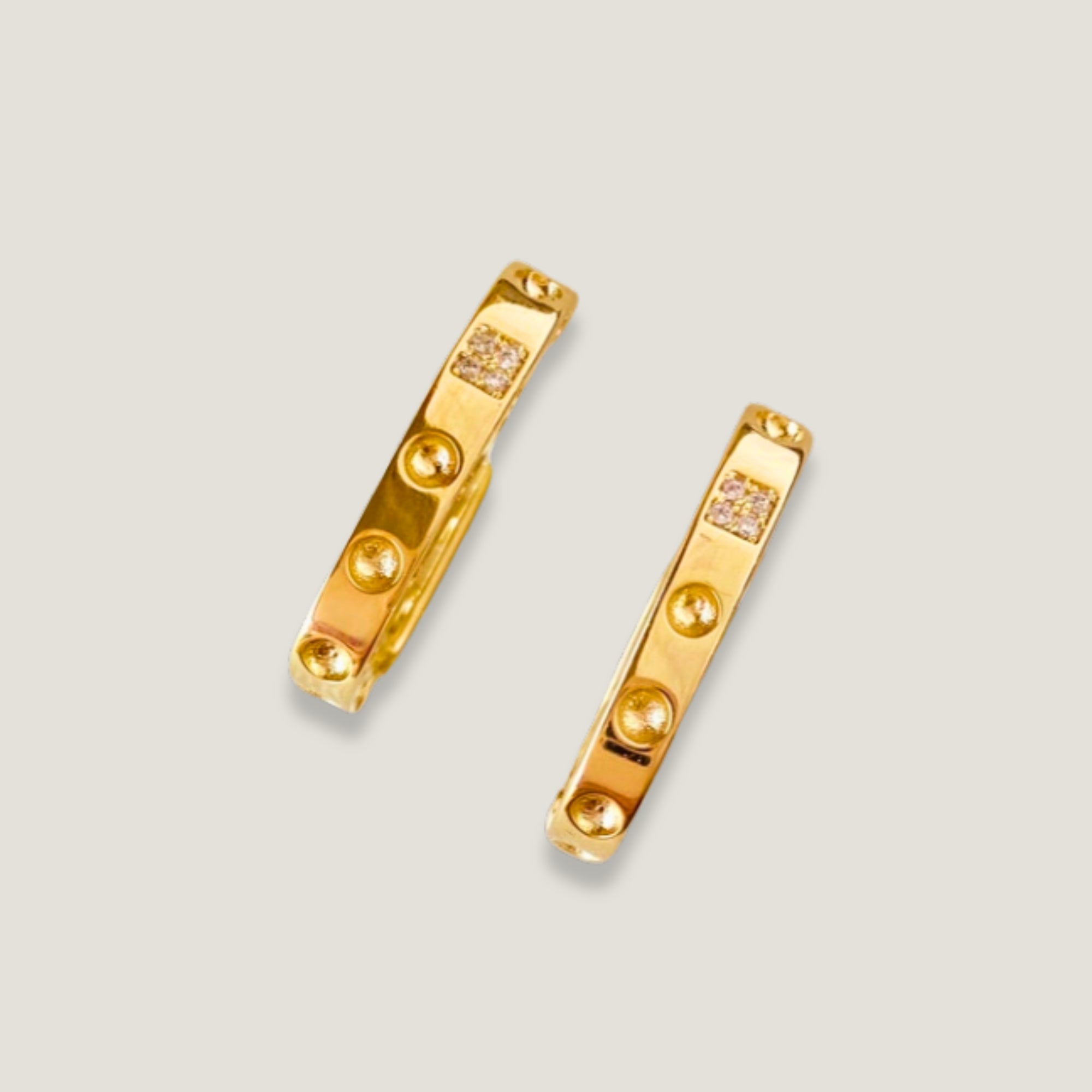 Gold Bar Hoop Earrings - Fine Designer Jewelry | Lauren Ross Design