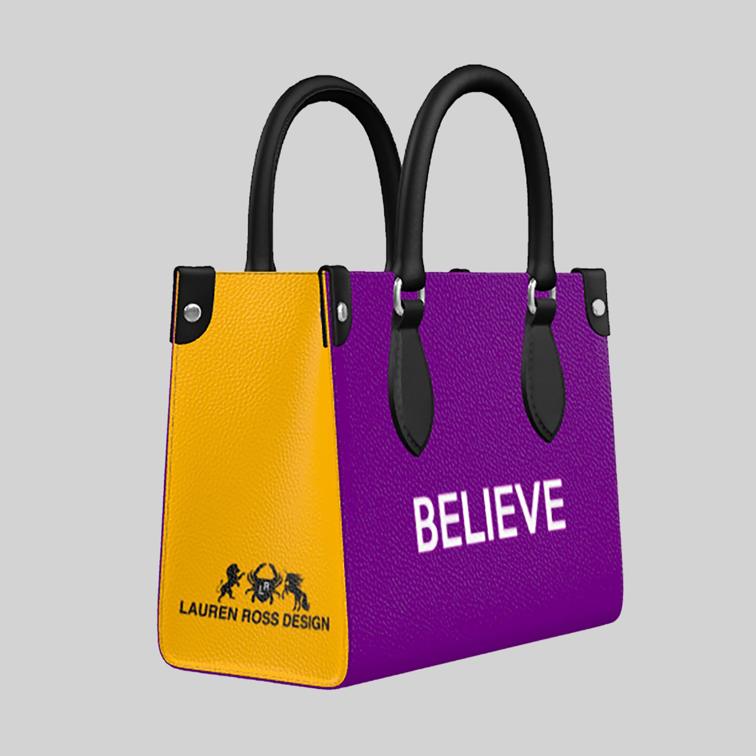 Believe handbag - Lauren Ross Design - luxury designer high end handbag