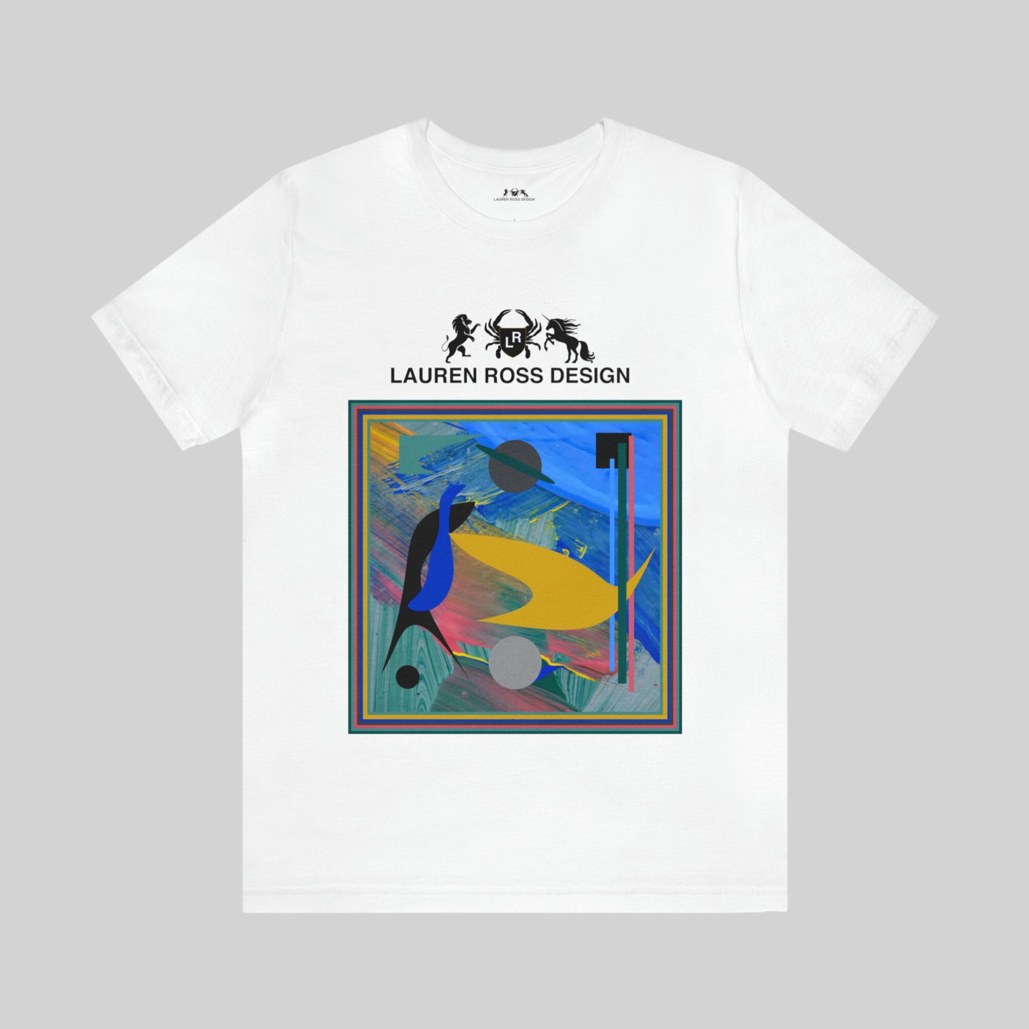 Saturn T-shirt White 100% Cotton Luxury Lauren Ross Design