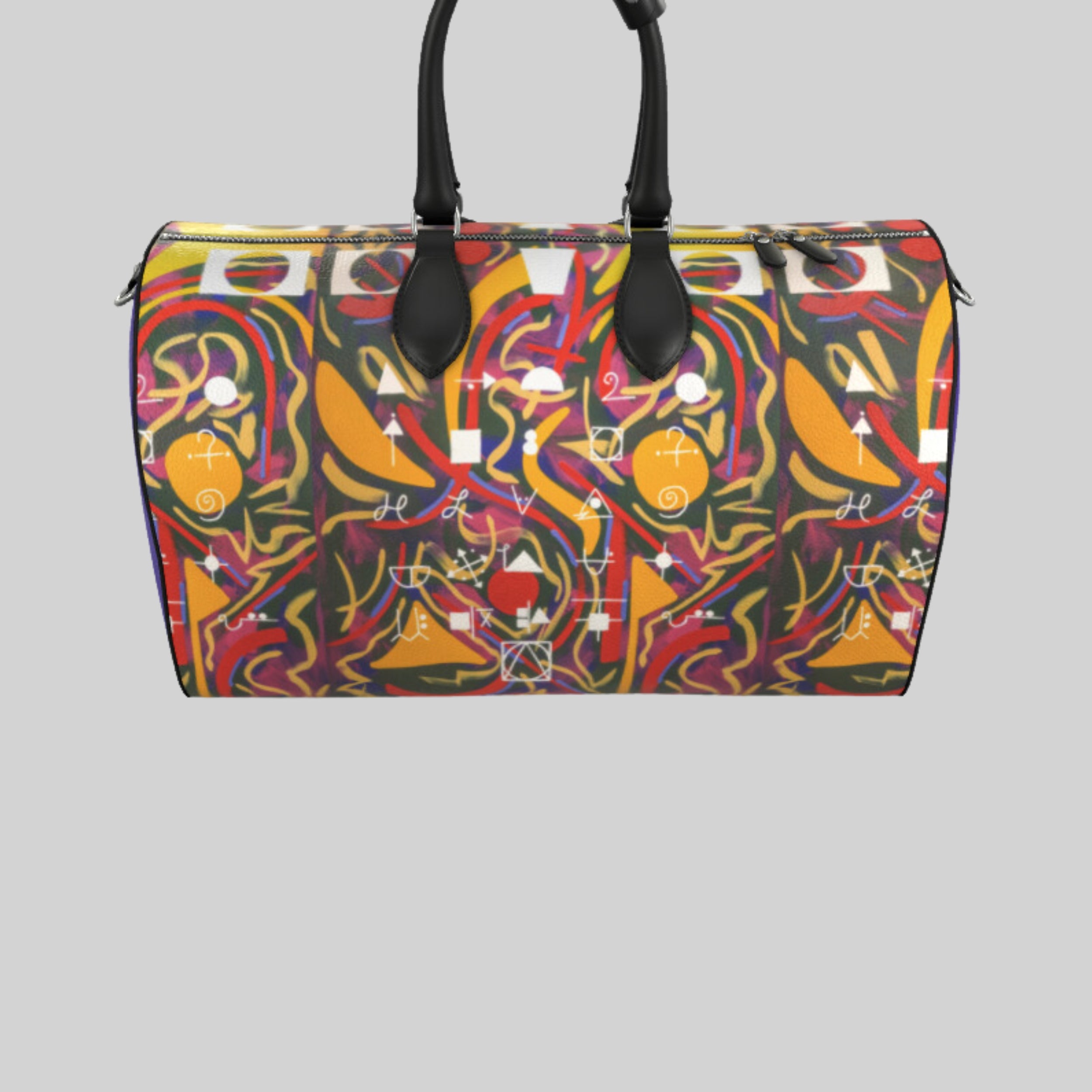 Odon Duffle Bag - Cryptography | Lauren Ross Design | Designer Handbags | Luxury Handbags | Designer Luggage | Designer Duffle Bag