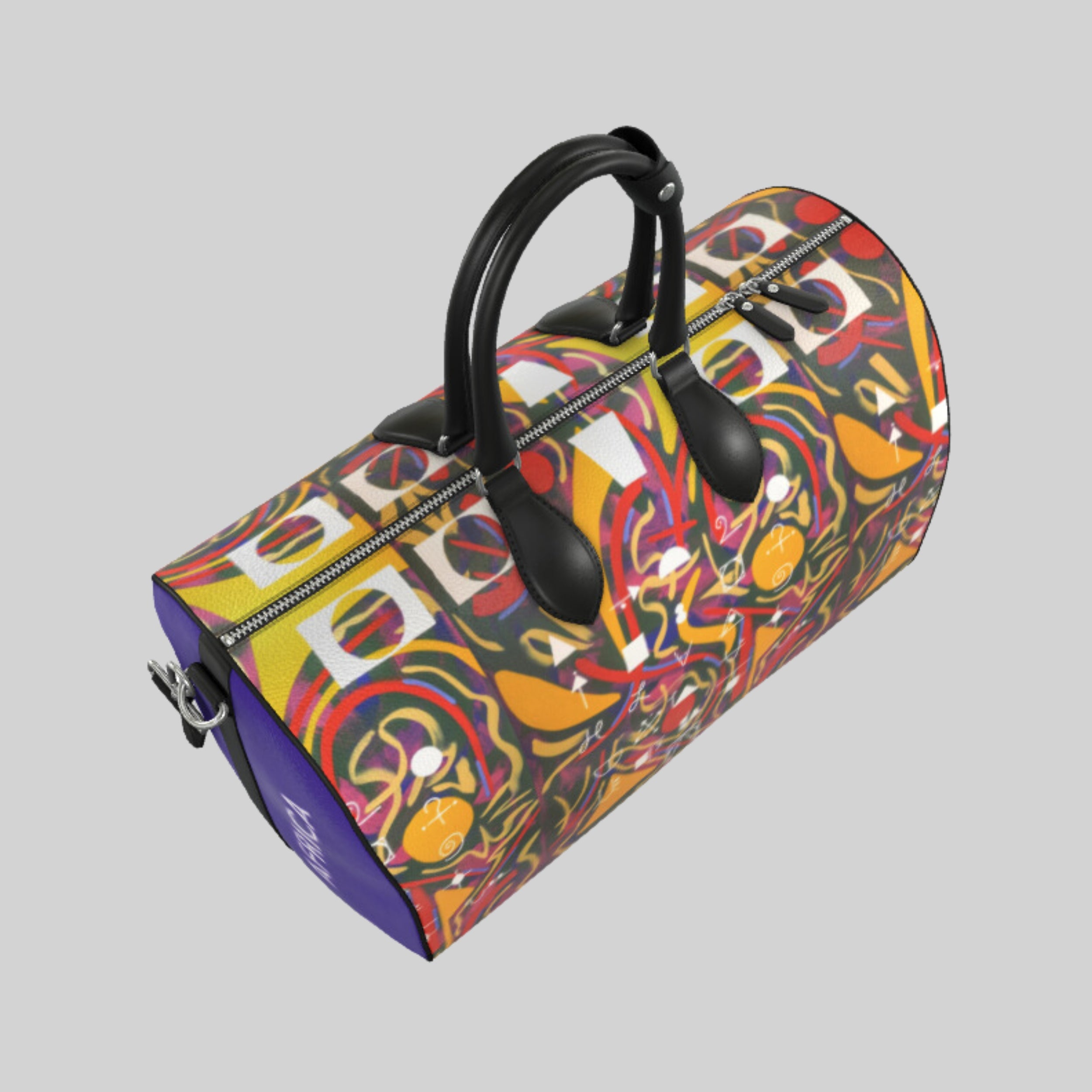 Odon Duffle Bag - Cryptography | Lauren Ross Design | Designer Handbags | Luxury Handbags | Designer Luggage | Designer Duffle Bag