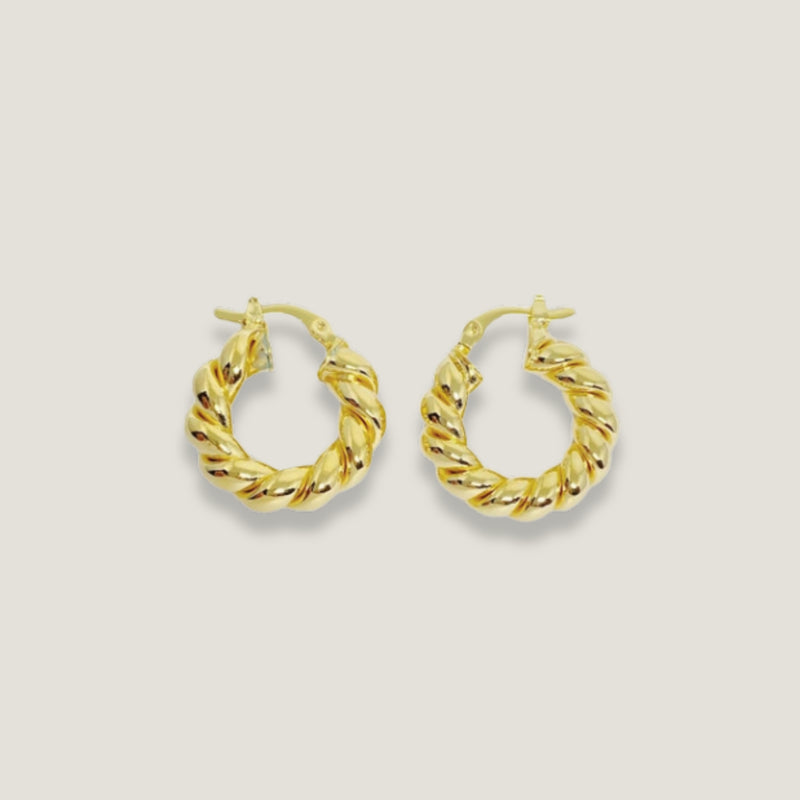 Baby Gold Bake Hoop Earrings - Fine Designer Jewelry | Lauren Ross Design