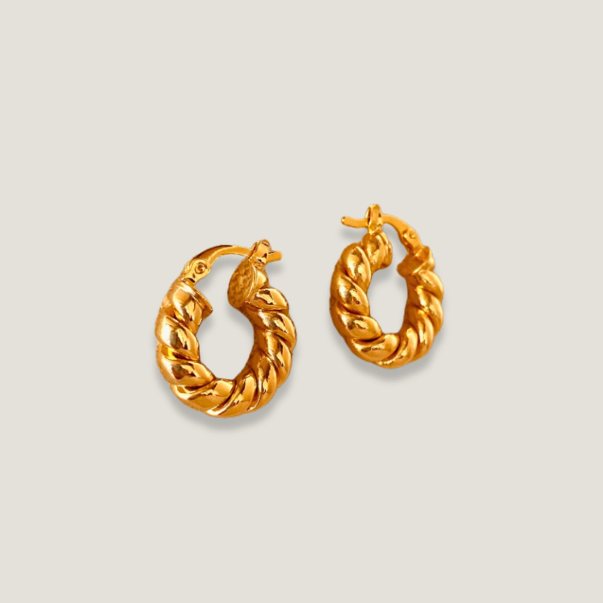 Baby Gold Bake Hoop Earrings - Fine Designer Jewelry | Lauren Ross Design