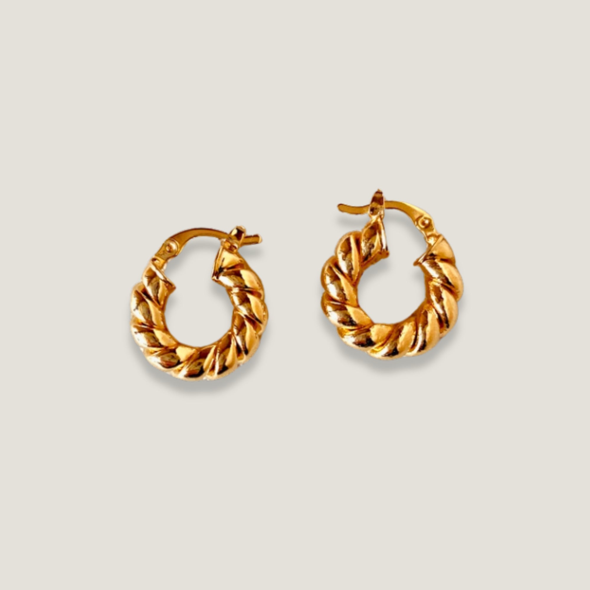 Baby Gold Bake Hoop Earrings - Fine Designer Jewelry | Lauren Ross Design