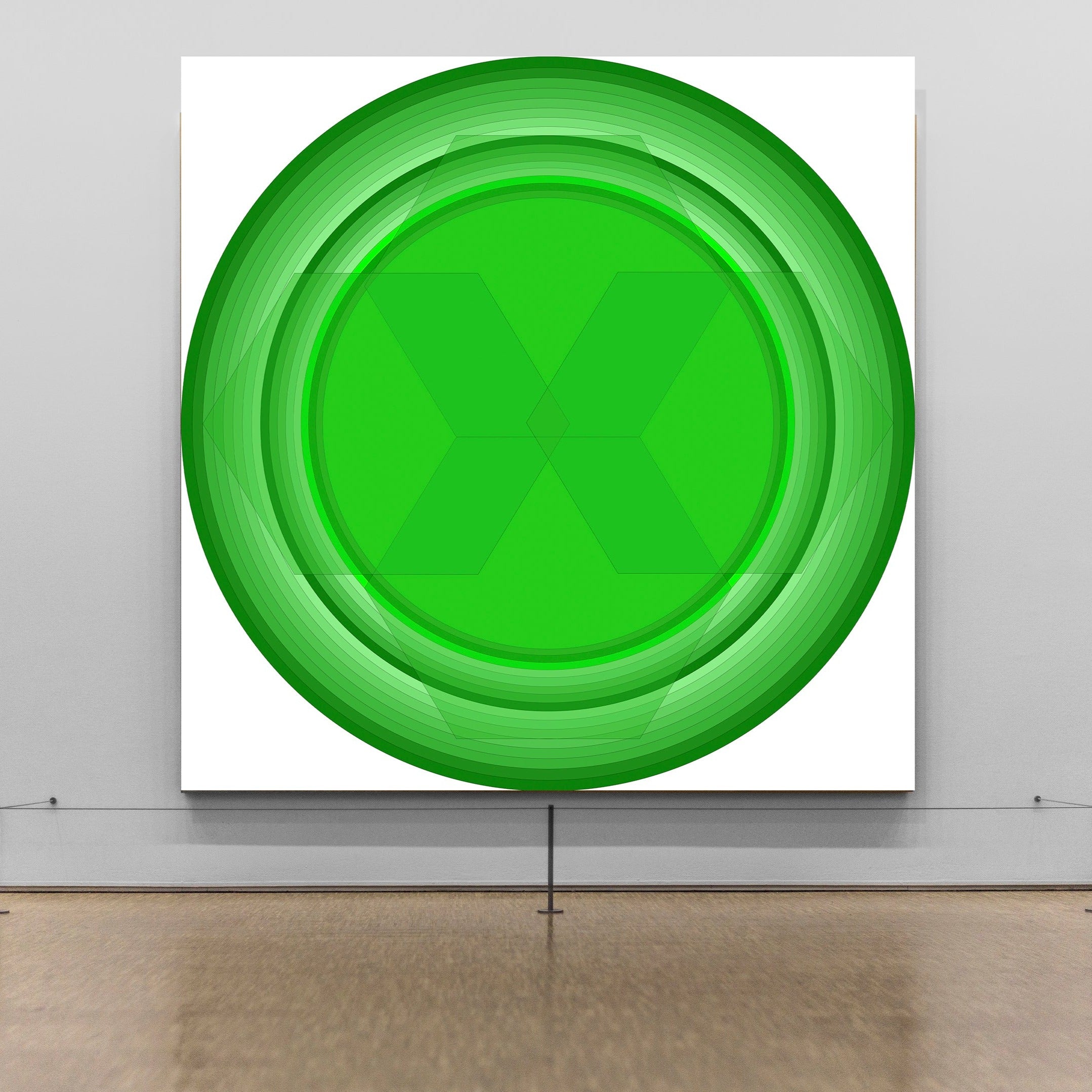 Green Cube Canvas Wrap