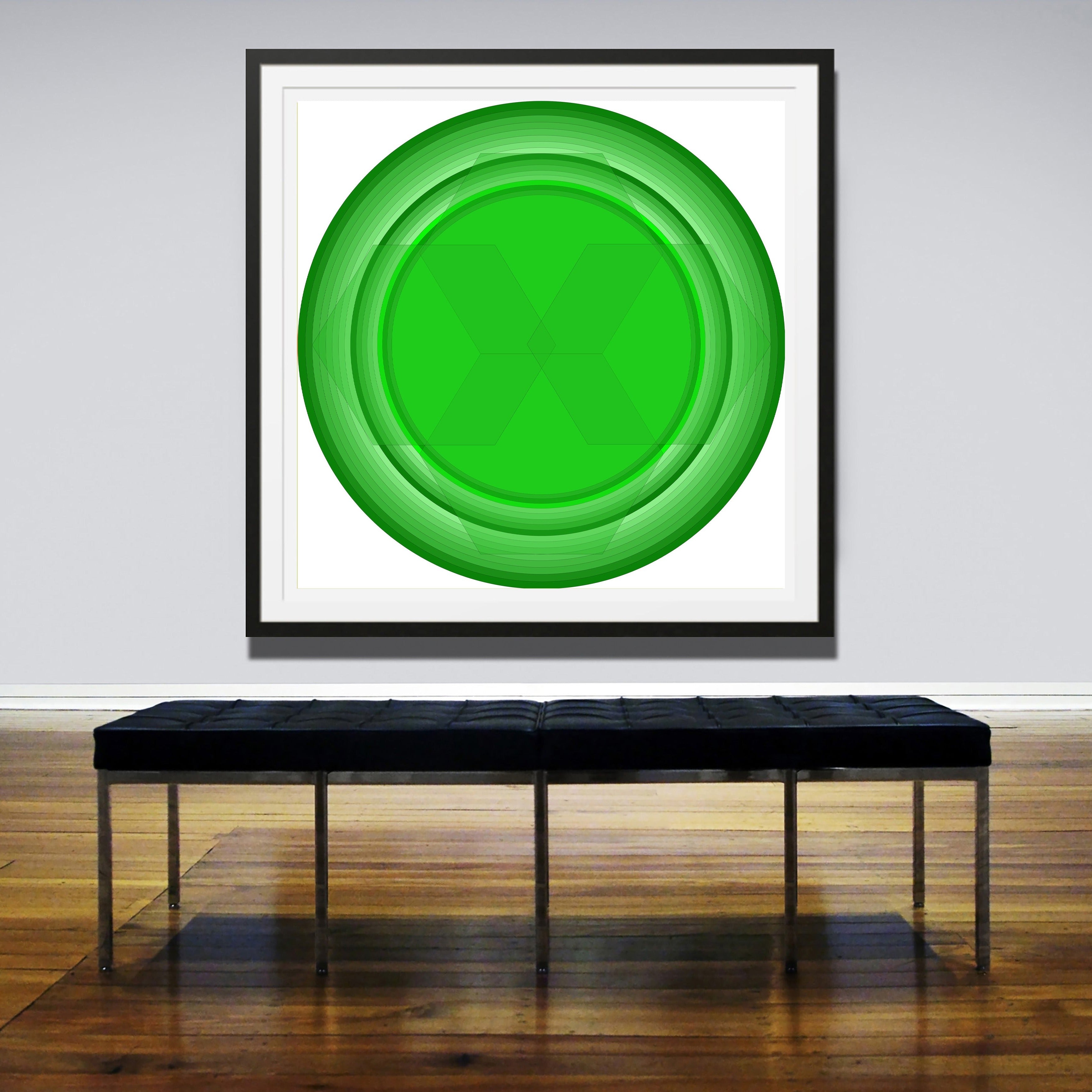 Green Cube Archival Print