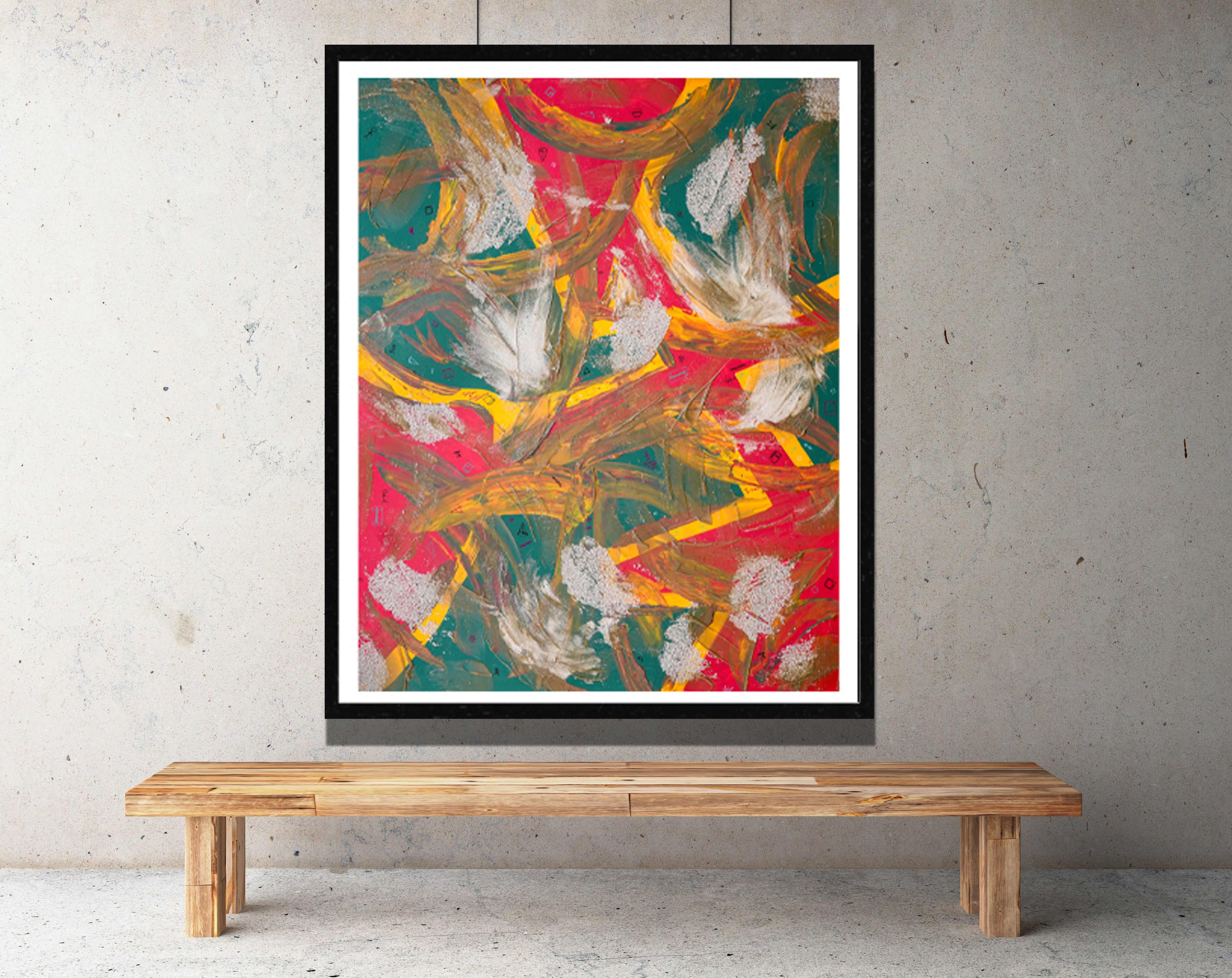 DNA Print - Abstract Modern Contemporary Luxury Wall Art Painting - Lauren Ross Design