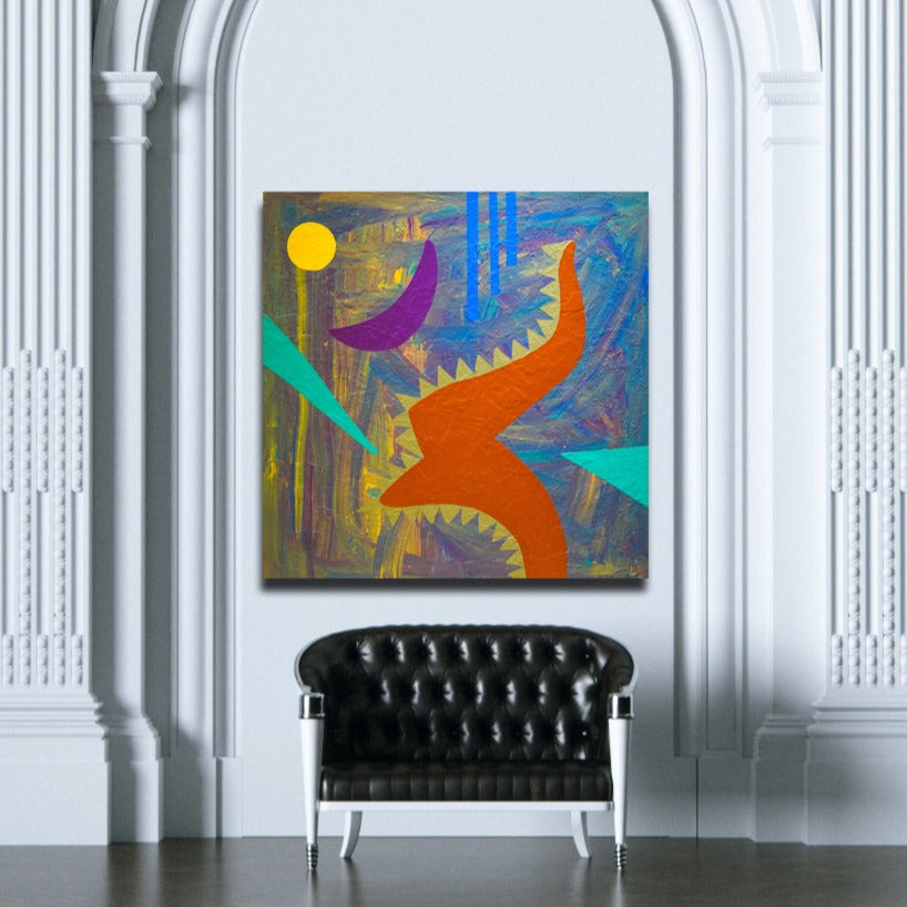 Fear No Evil - Abstract Painting | Modern Contemporary Art | Fine Art | Wall Art | Lauren Ross Design