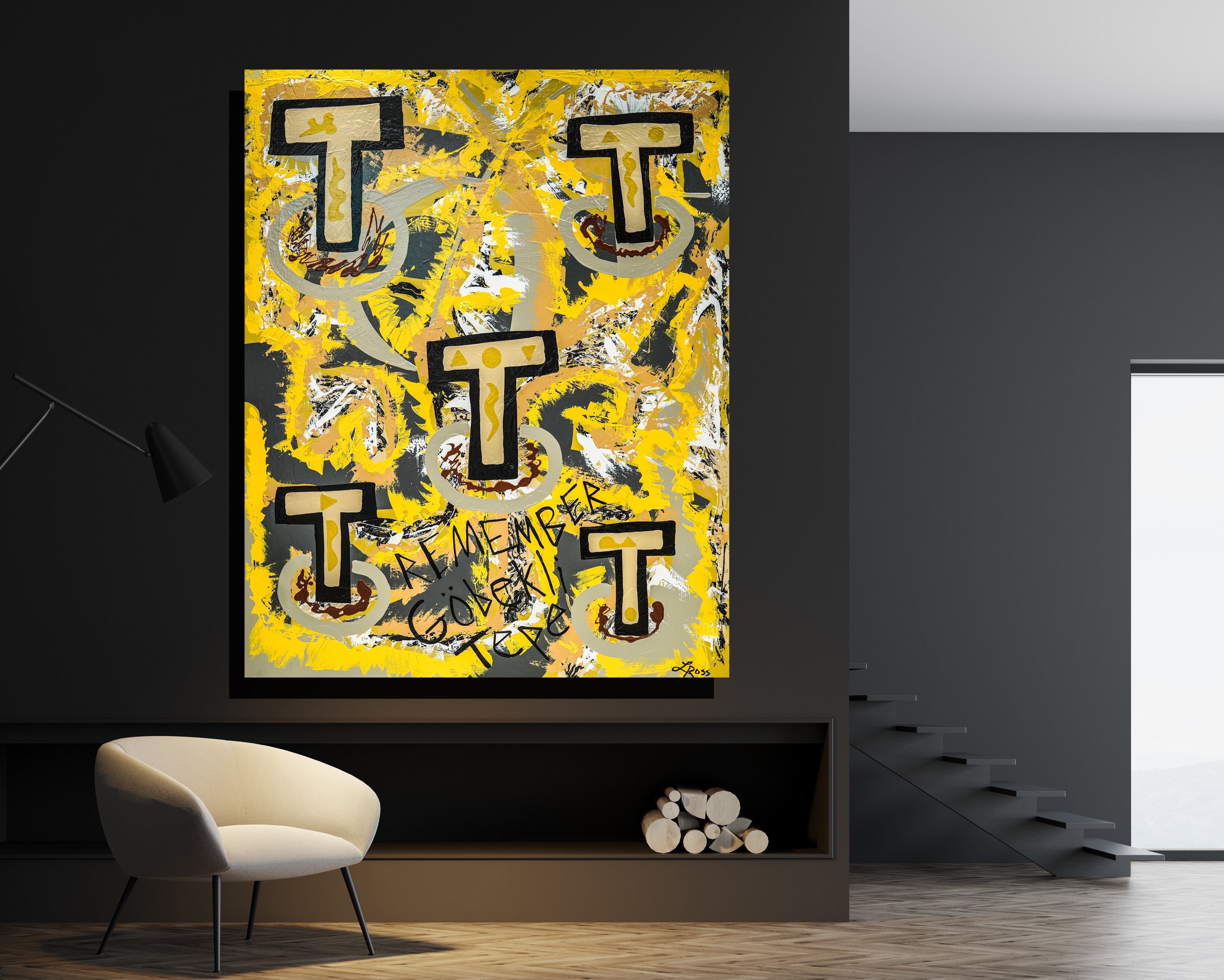 Gobekli Tepe Canvas Wrap - Abstract Modern Contemporary Luxury Wall Art Painting - Lauren Ross Design