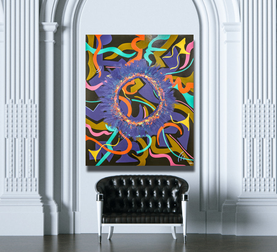 Life Canvas Wrap - Abstract Modern Contemporary Luxury Wall Art Painting - Lauren Ross Design