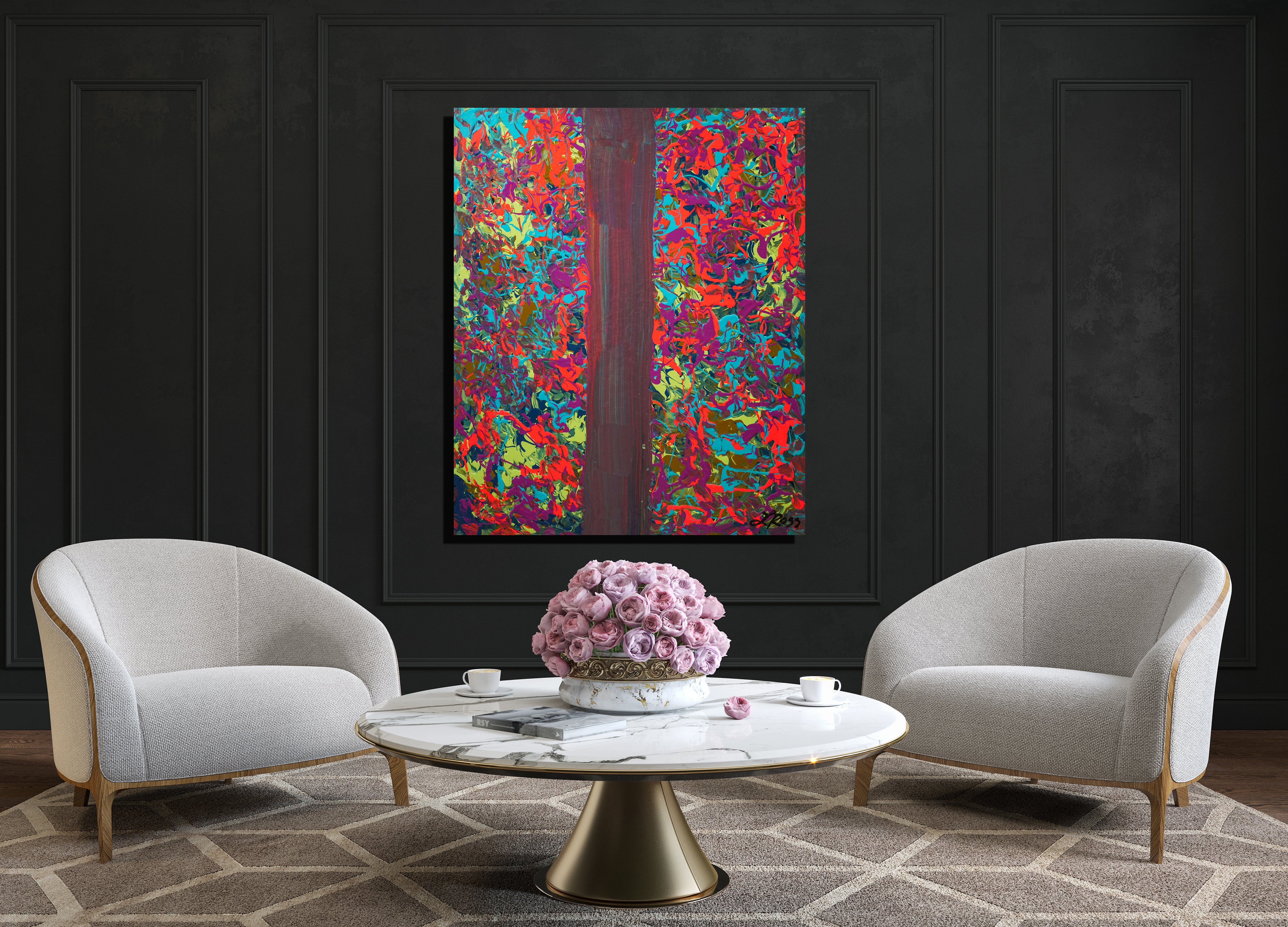 Chameleon canvas wrap - Abstract Modern Contemporary Luxury Wall Art Painting - Lauren Ross Design