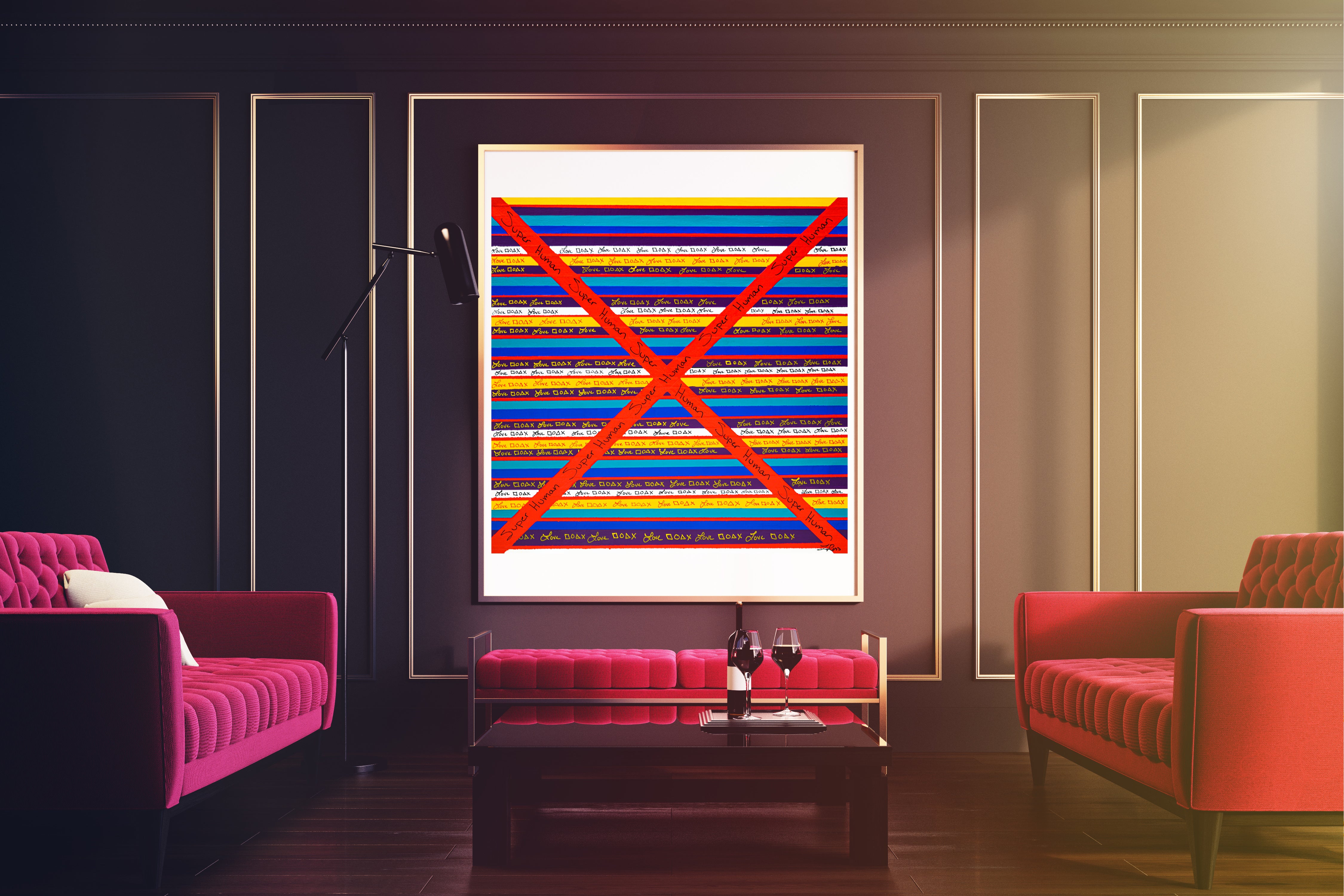 Code Love Archival Print - Contemporary Art | Modern Abstract Art | Fine Art | Painting Print 