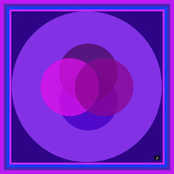 Purple Vesica - Contemporary Art | Modern Abstract Art | Fine Art | Geometric Painting On Canvas | Lauren Ross Design 