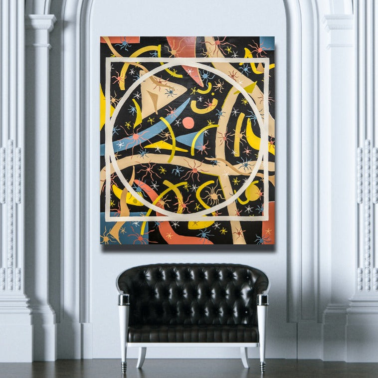 Creation Canvas Wrap - Abstract Modern Contemporary Luxury Wall Art Painting - Lauren Ross Design