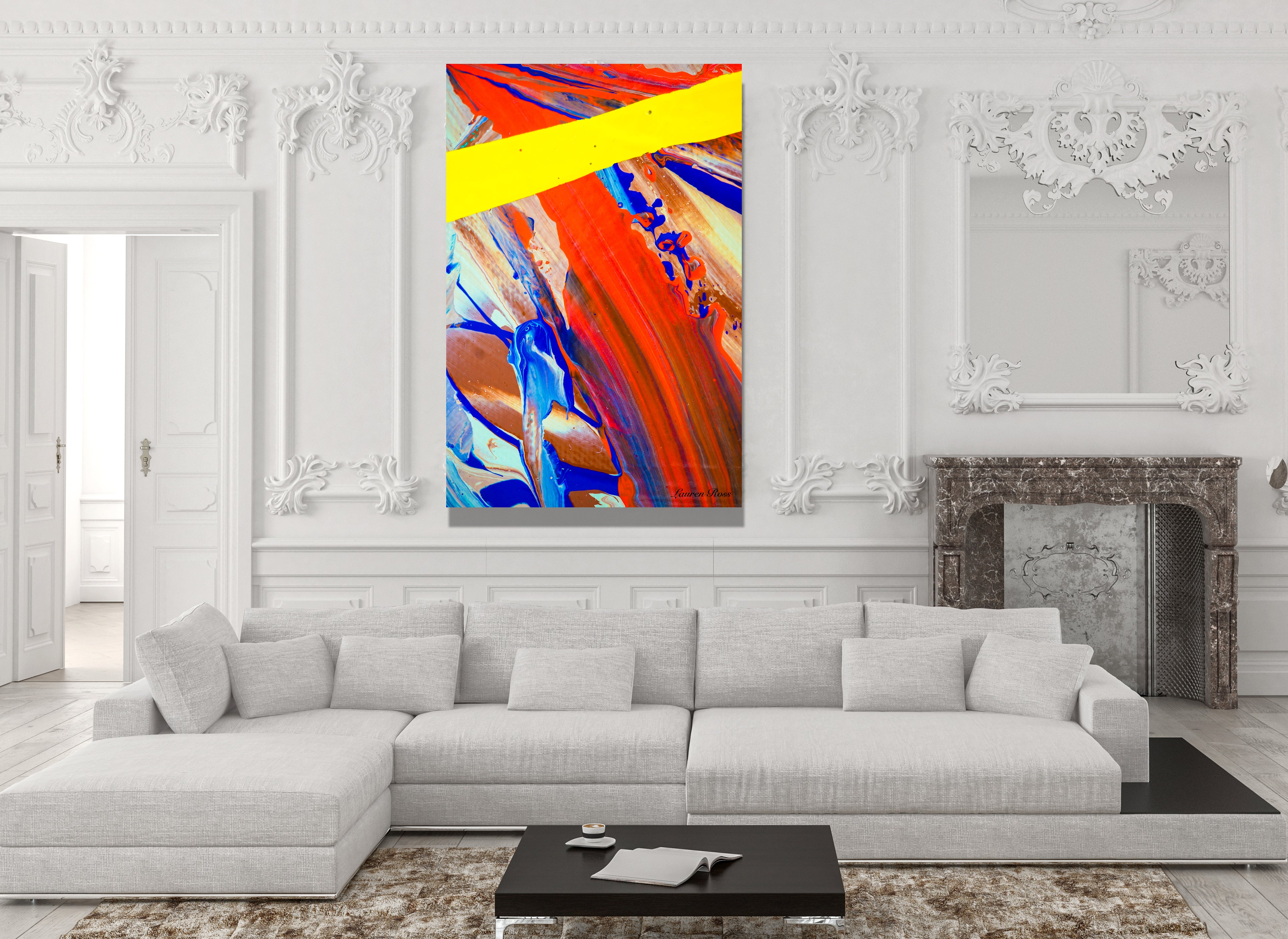 Inside Code 22 Canvas Wrap - Abstract Modern Contemporary Luxury Wall Art Painting - Lauren Ross Design