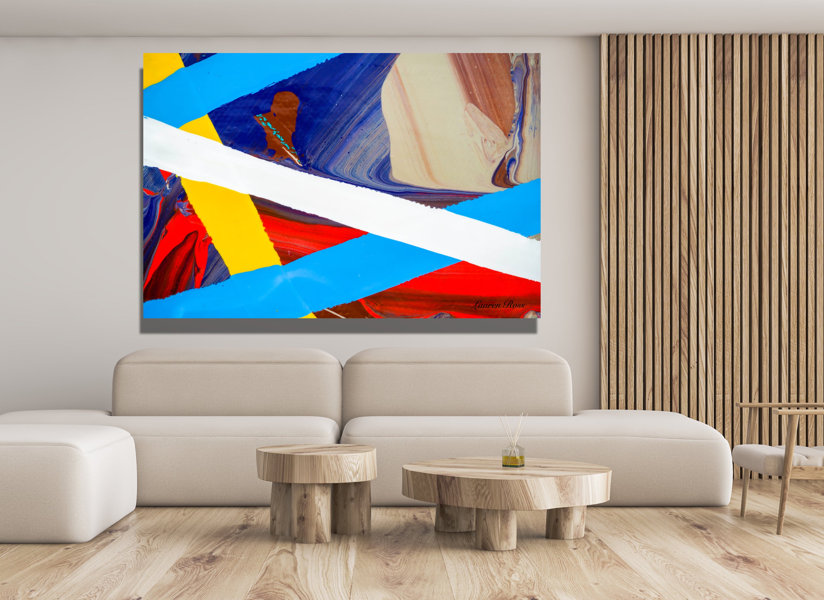 Inside Code 23 Canvas Wrap - Abstract Modern Contemporary Luxury Wall Art Painting - Lauren Ross Design 