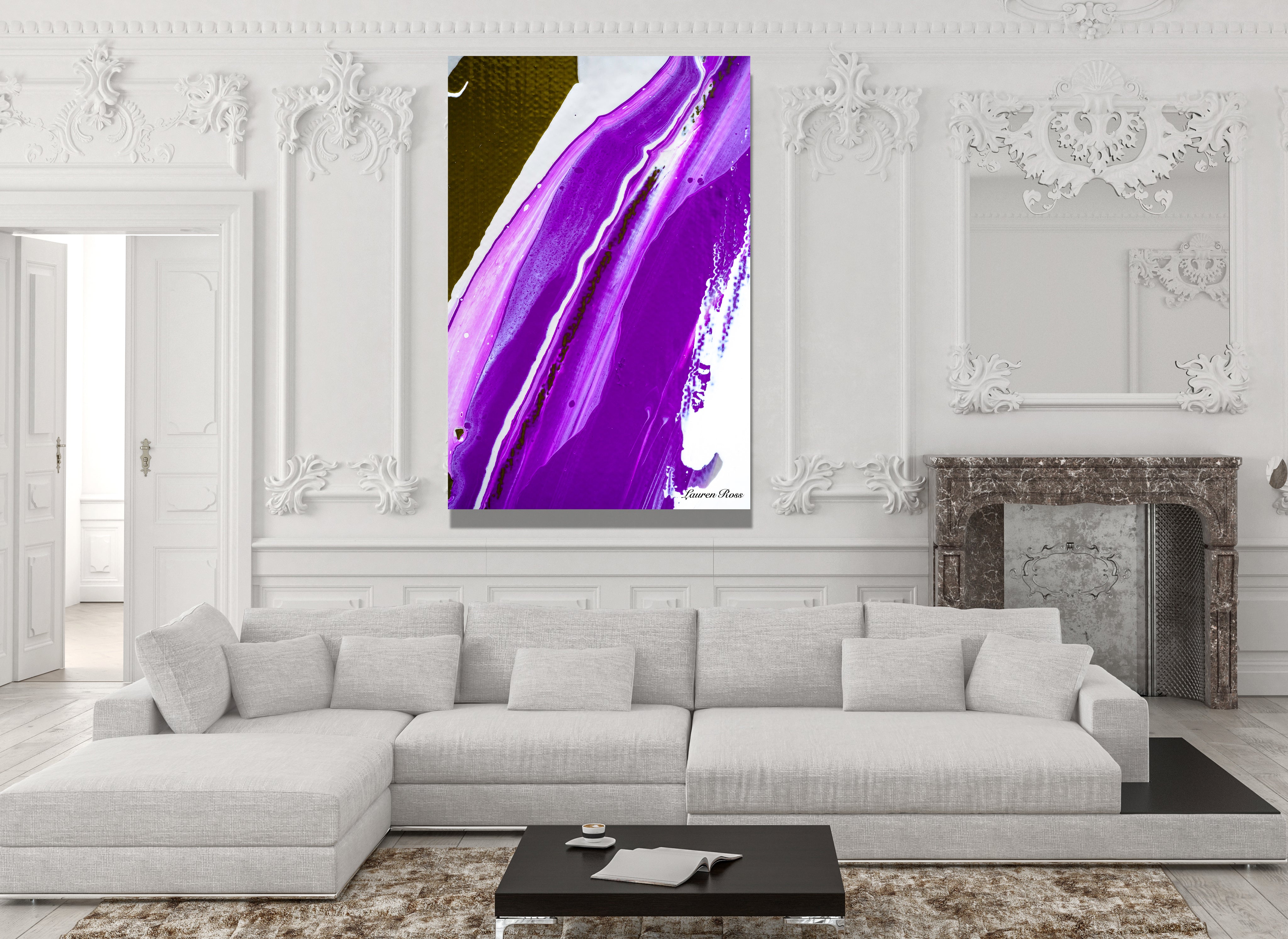 Inside Neolithic 4 Canvas Wrap -Abstract Modern Contemporary Luxury Wall Art -Abstract Modern Painting Contemporary Art