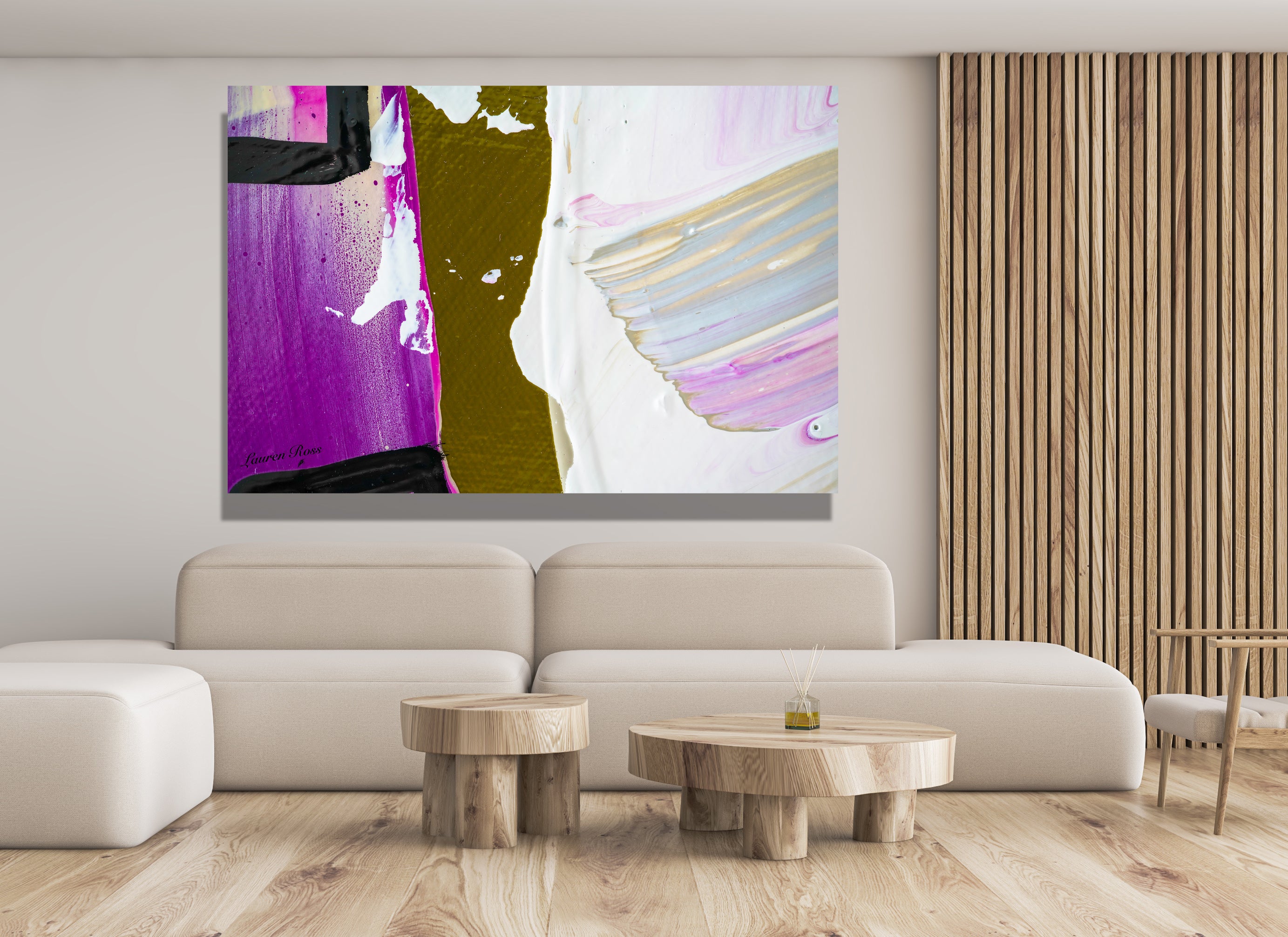 Inside Neolithic 5 Canvas Wrap - Abstract Modern Contemporary Luxury Wall Art Painting - Lauren Ross Design