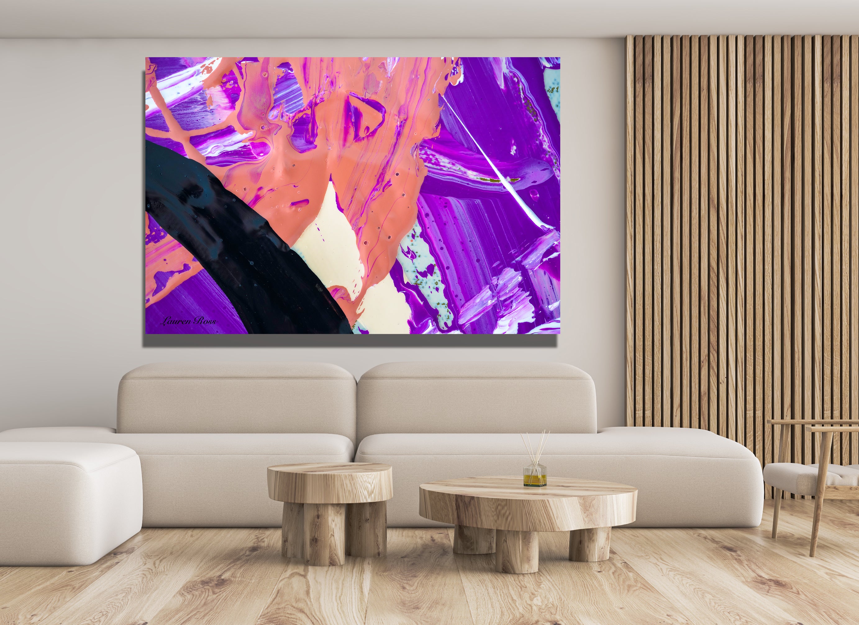 Inside Neolithic 7 Canvas Wrap - Abstract Modern Contemporary Luxury Wall Art Painting - Lauren Ross Design