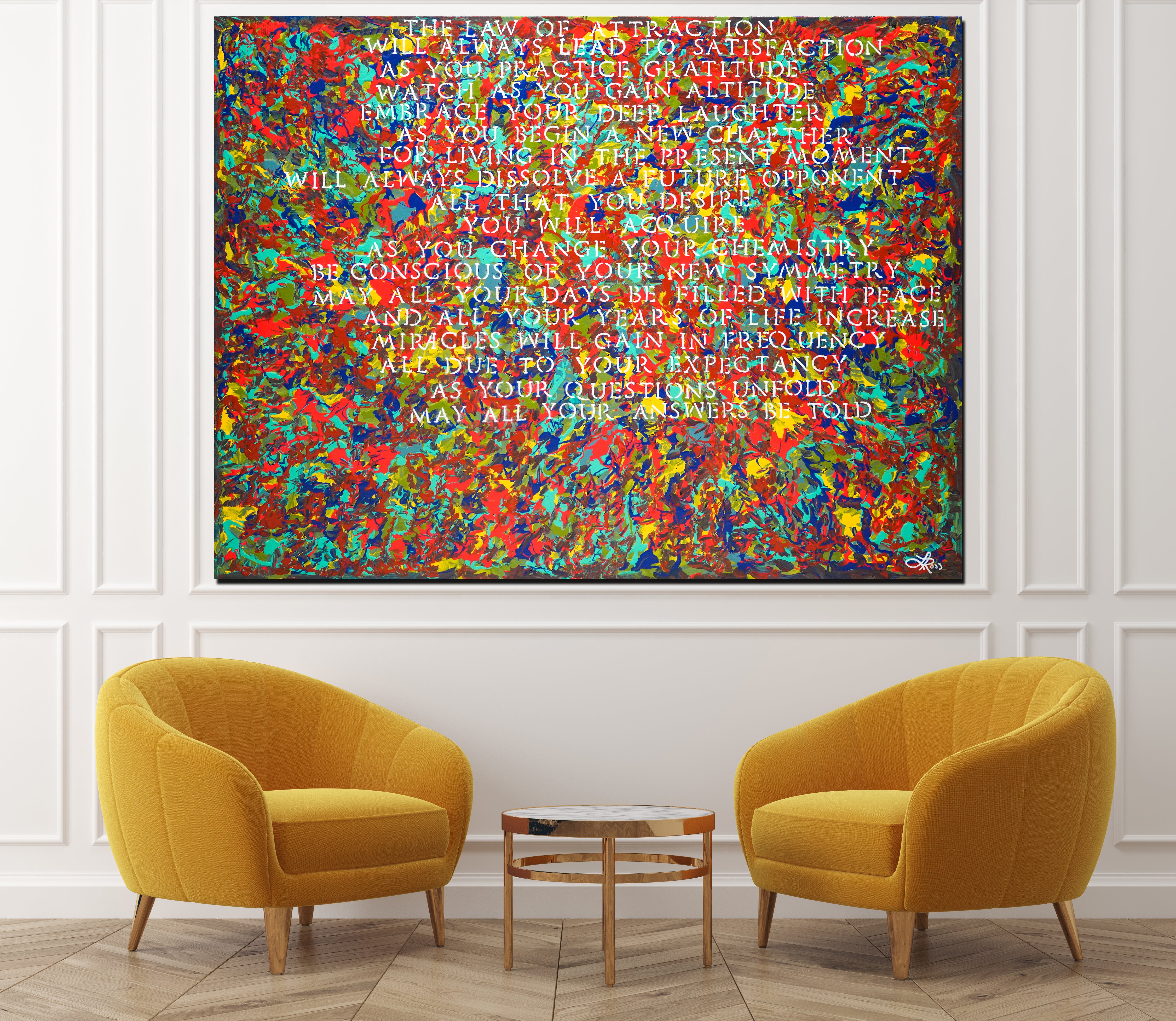 Law of Attraction Archival Canvas Wrap - Contemporary Art | Modern Abstract Art | Fine Art | Painting On Canvas 