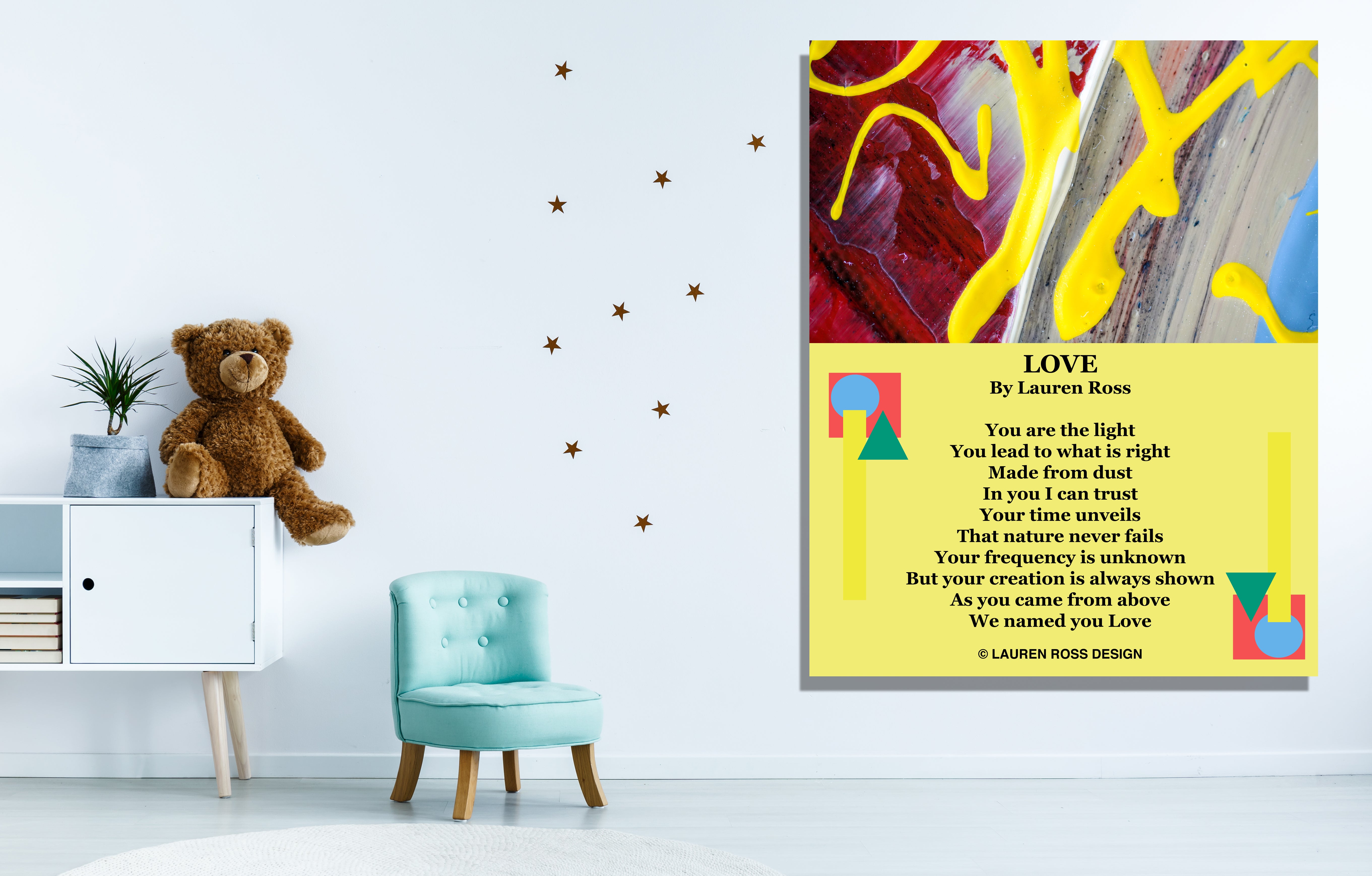 lauren ross design love children's canvas wrap