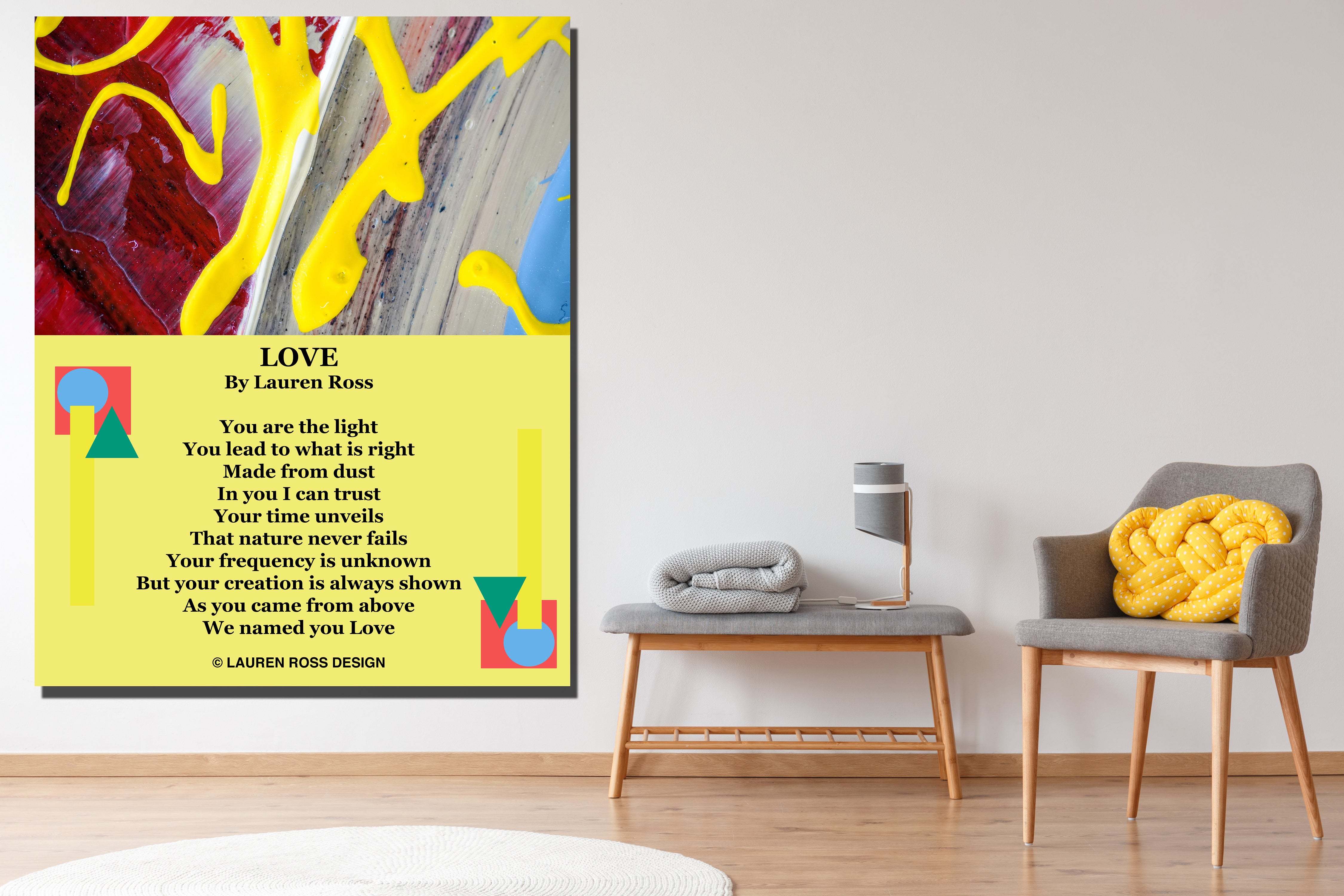 lauren ross design love children's canvas wrap