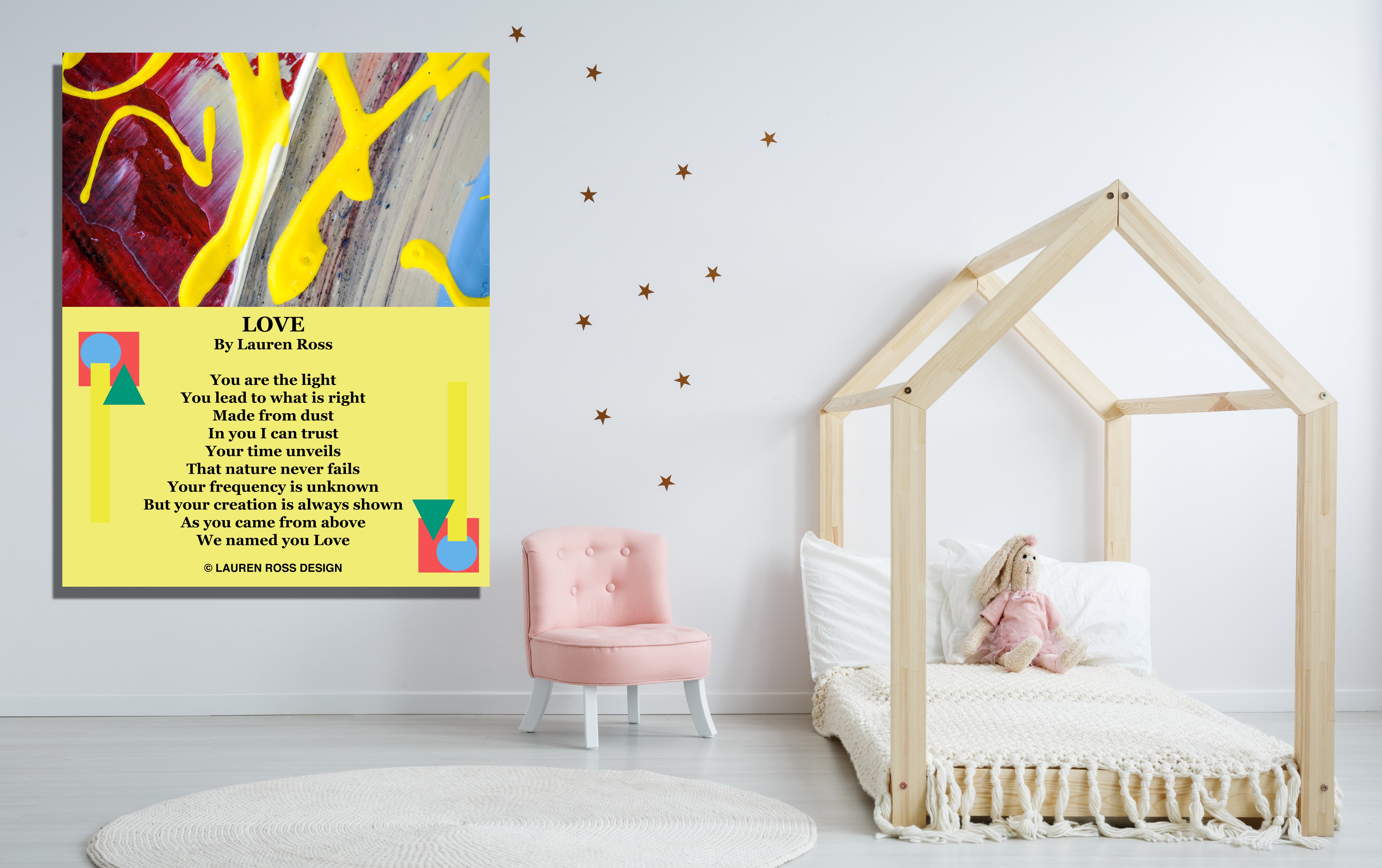 lauren ross design love children's canvas wrap