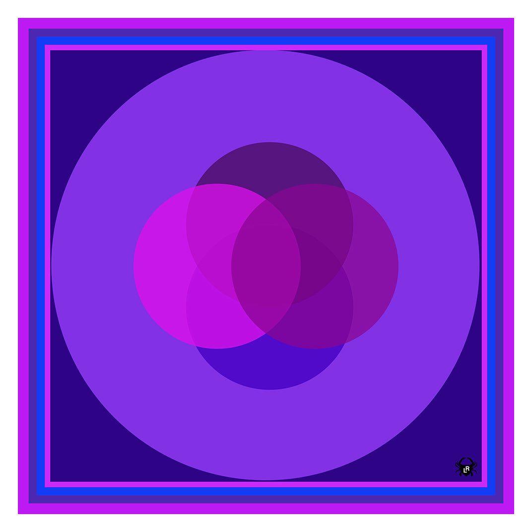 Purple Vesica - Contemporary Art | Modern Abstract Art | Fine Art | Geometric Print | Lauren Ross Design